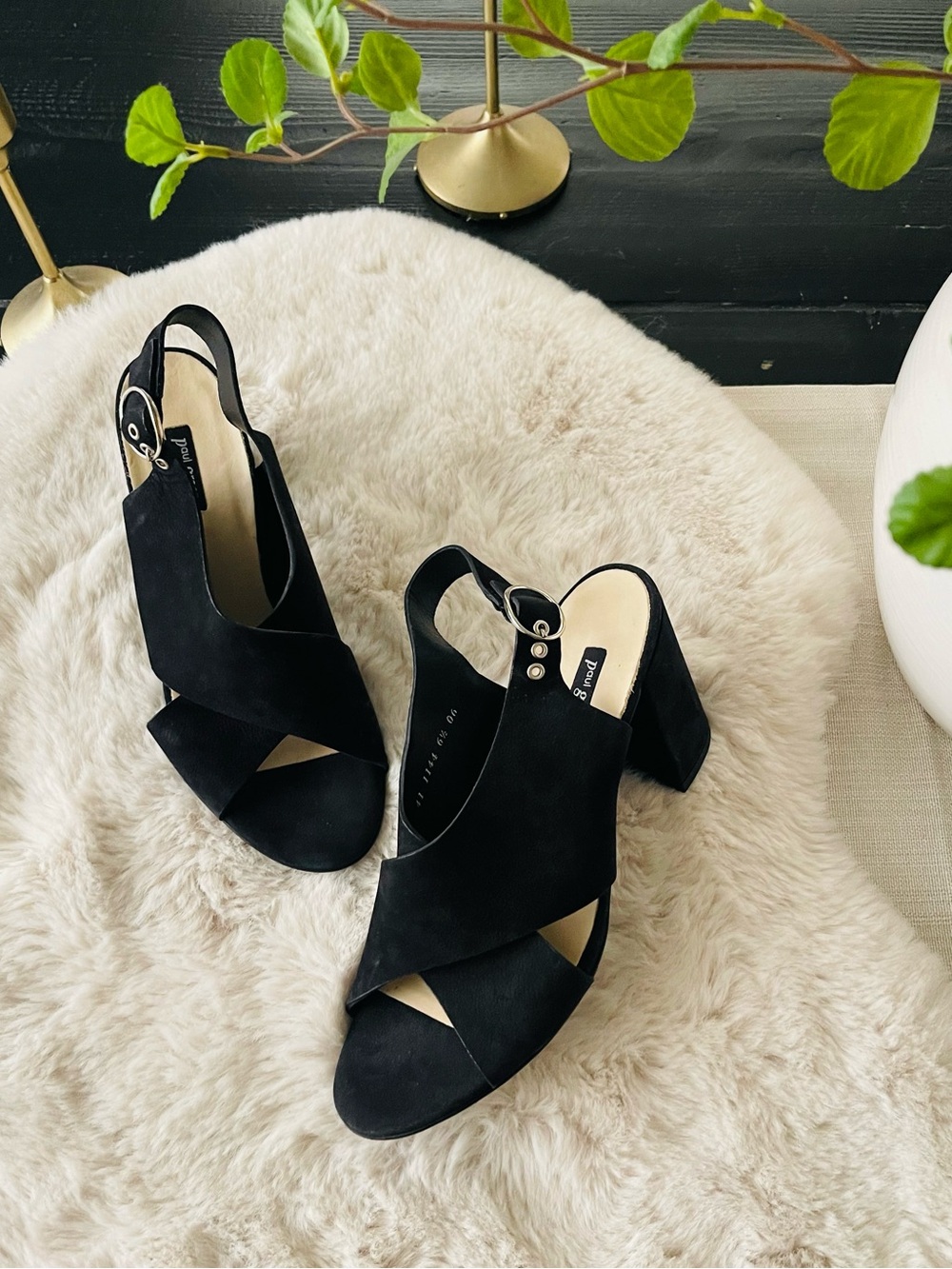 PAUL green RETRO sling back heels Sz 9